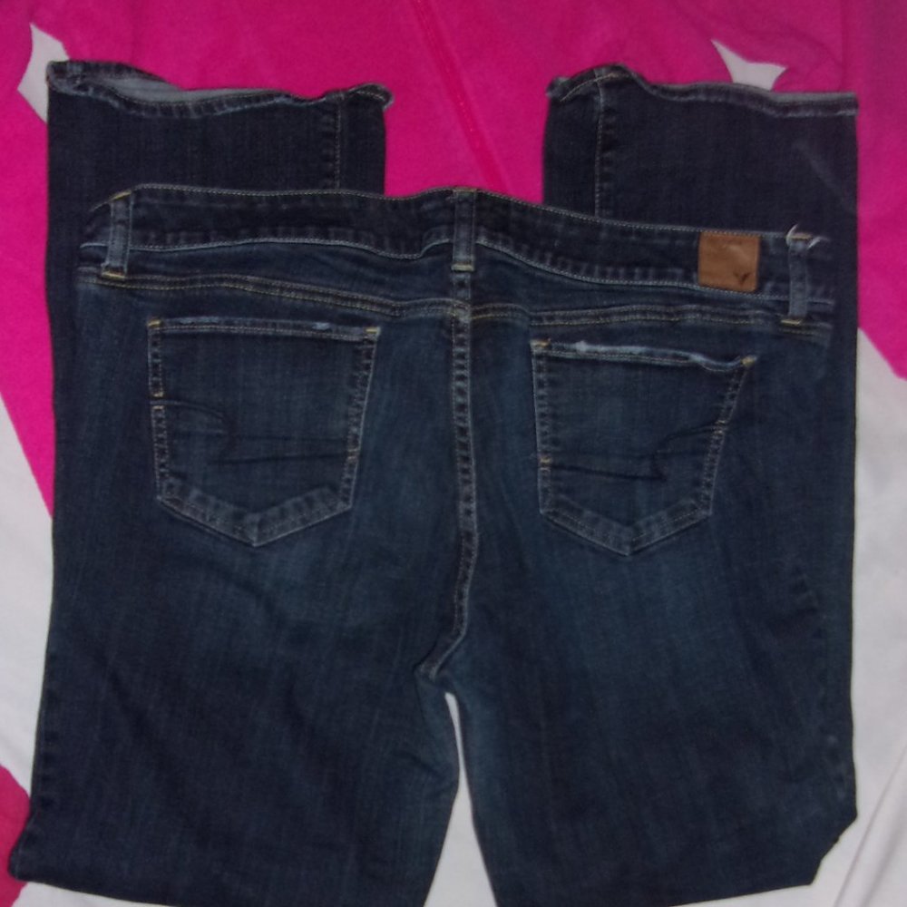 AEO size 18  womens denim blue jeans pants stretch pants eighteen american eagle
